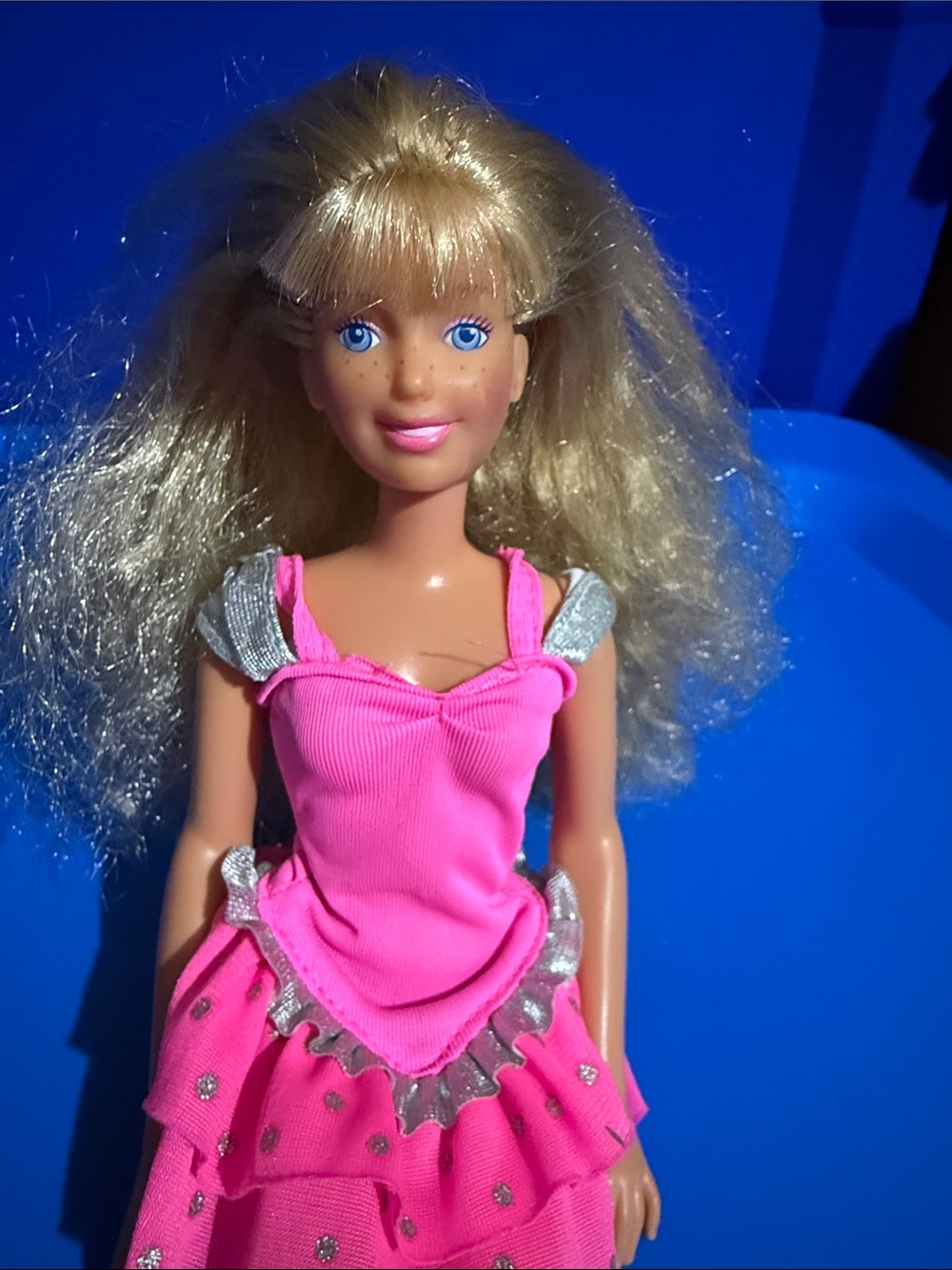 Maxie doll like a Barbie Pink Dress Doll Hair Care Playset